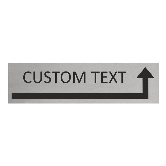Custom text right corner door sign 165x45mm - 1 pc