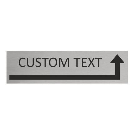 Custom text right corner door sign 165x45mm - 1 pc