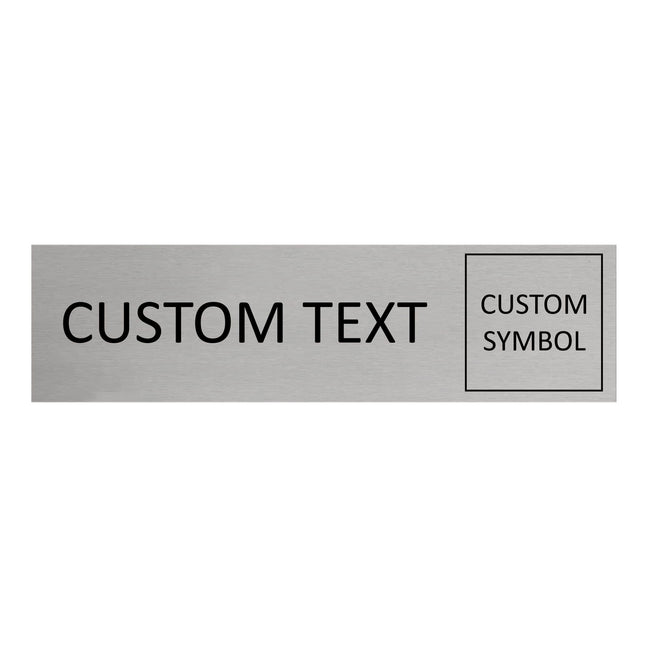 Custom text and symbol door sign 165x45mm - 1 pc
