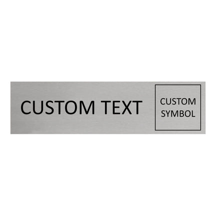 Custom text and symbol door sign 165x45mm - 1 pc