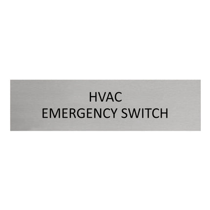HVAC emergency switch door sign 165x45mm - 1 pc