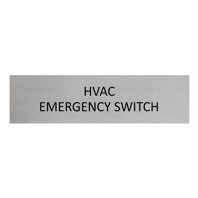 HVAC emergency switch door sign 165x45mm - 1 pc