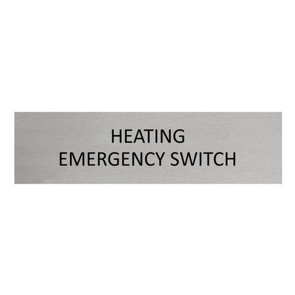 Heating emergency switch door sign 165x45mm - 1 pc
