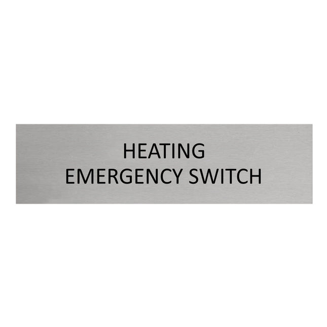 Heating emergency switch door sign 165x45mm - 1 pc