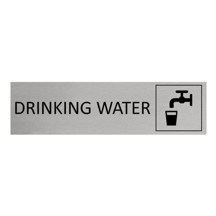 Aluminum door sign Drinking water 165x45mm - 1 pc