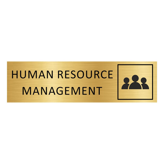 Human Resource Management gold door sign 165x45mm - 1 pc