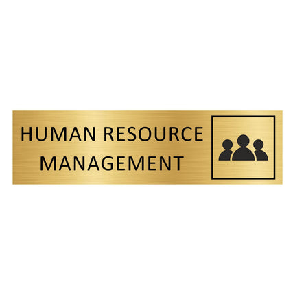 Human Resource Management gold door sign 165x45mm - 1 pc