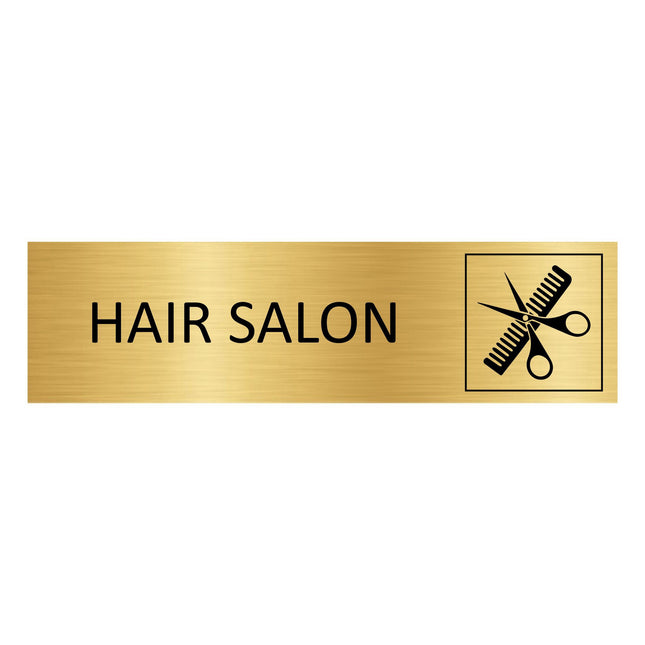Hair salon gold door sign 165x45mm - 1 pc