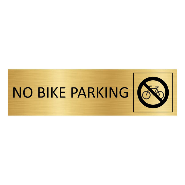 Bike gold door sign 165x45mm - 1 pc