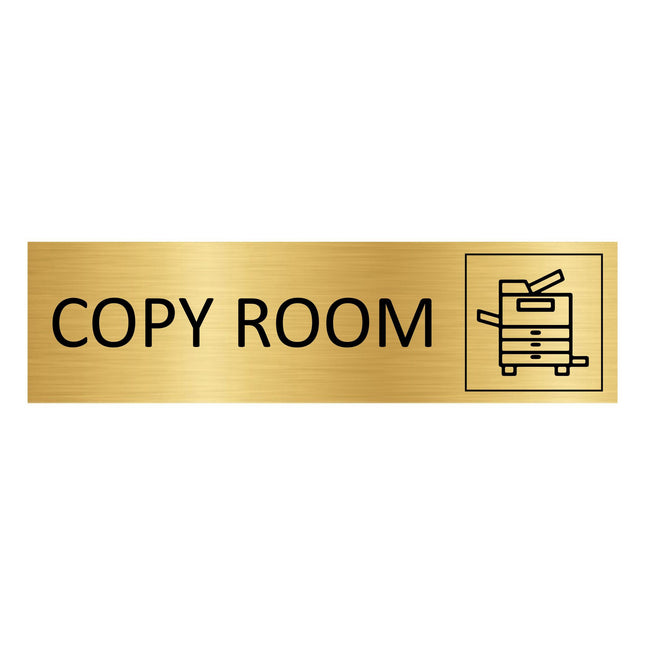 Copy room gold door sign 165x45mm - 1 pc