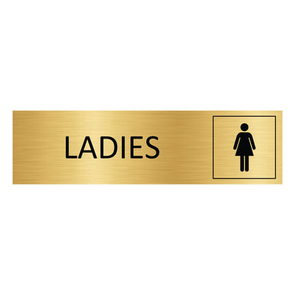 Ladies gold door sign 165x45mm - 1 pc