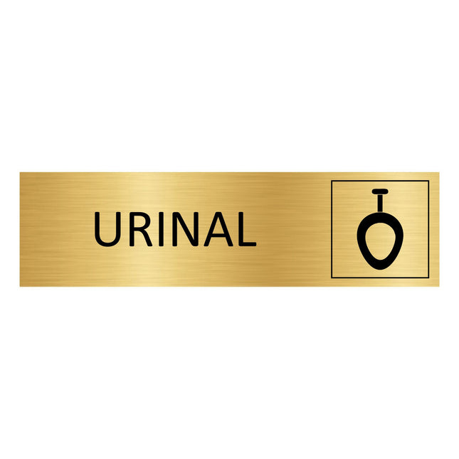 Urinal gold door sign 165x45mm - 1 pc