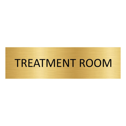 Treatment room gold door sign 165x45mm - 1 pc