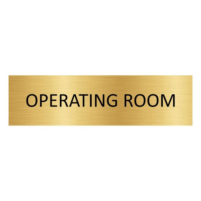 Operating room gold door sign 165x45mm - 1 pc