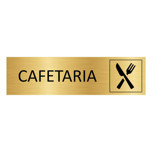 Cafetaria gold door sign 165x45mm - 1 pc