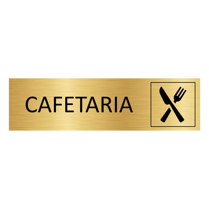 Cafetaria gold door sign 165x45mm - 1 pc
