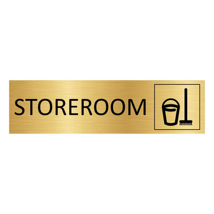 Storeroom gold door sign 165x45mm - 1 pc
