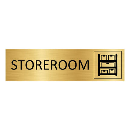 Storeroom gold door sign 165x45mm - 1 pc