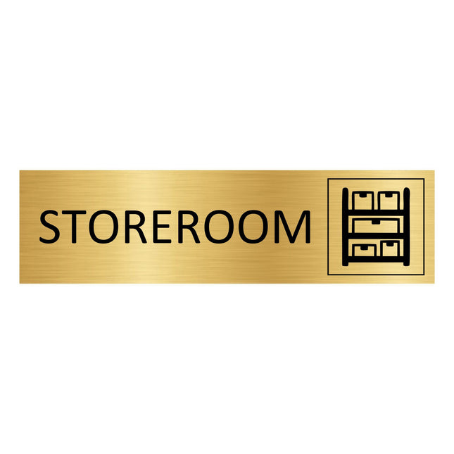 Storeroom gold door sign 165x45mm - 1 pc