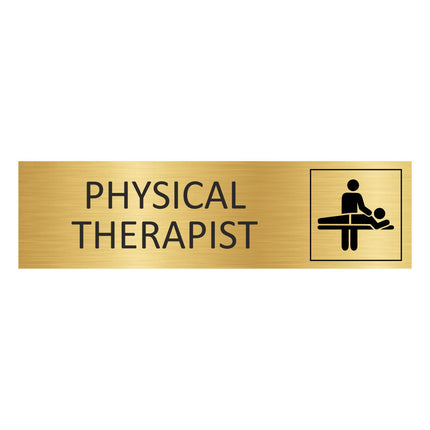 Physical therapist gold door sign 165x45mm - 1 pc
