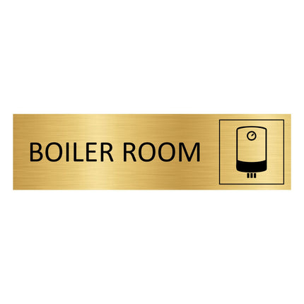 Boiler room gold door sign 165x45mm - 1 pc