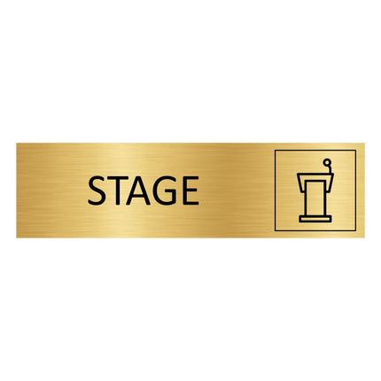 Stage gold door sign 165x45mm - 1 pc