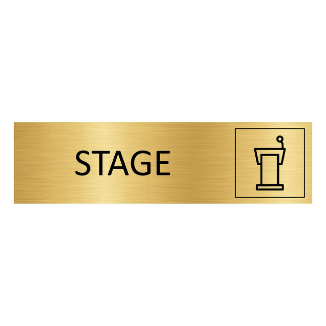 Stage gold door sign 165x45mm - 1 pc