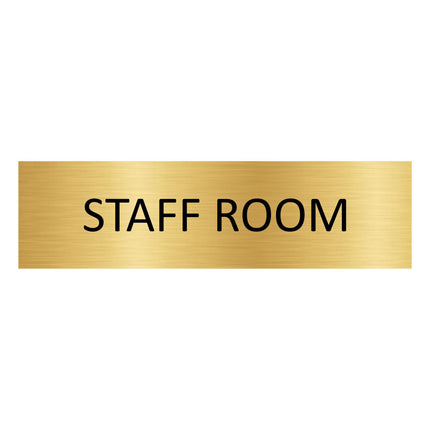Staff room gold door sign 165x45mm - 1 pc