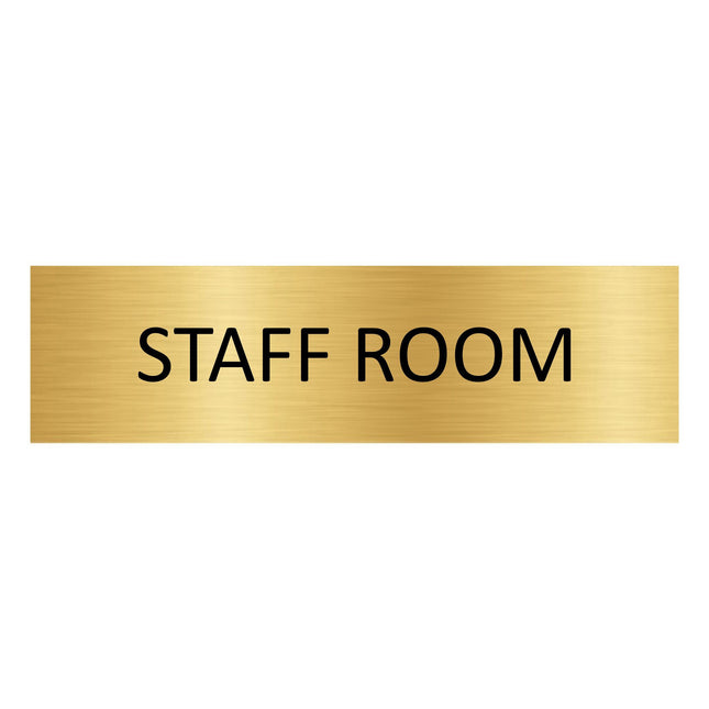 Staff room gold door sign 165x45mm - 1 pc