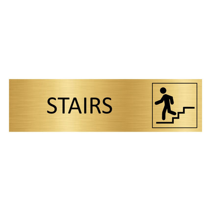 Stairs gold door sign 165x45mm - 1 pc