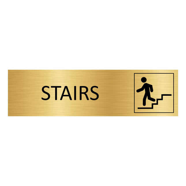 Stairs gold door sign 165x45mm - 1 pc