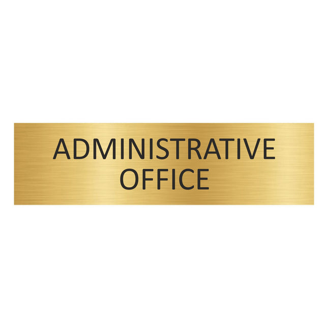 Administrative office gold door sign 165x45mm - 1 pc