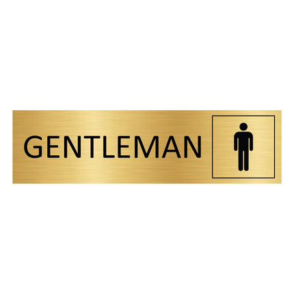 Gentleman gold door sign 165x45mm - 1 pc