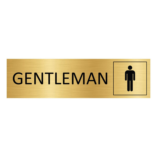 Gentleman gold door sign 165x45mm - 1 pc