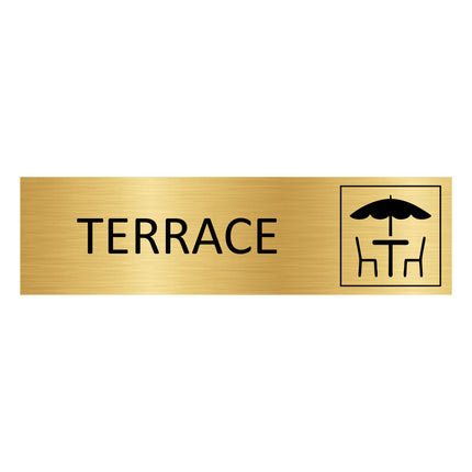 Terrace gold door sign 165x45mm - 1 pc