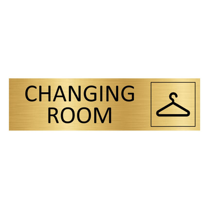 Changing room gold door sign 165x45mm - 1 pc
