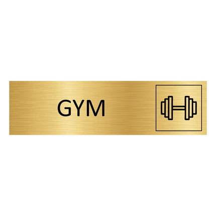 Gym gold door sign 165x45mm - 1 pc