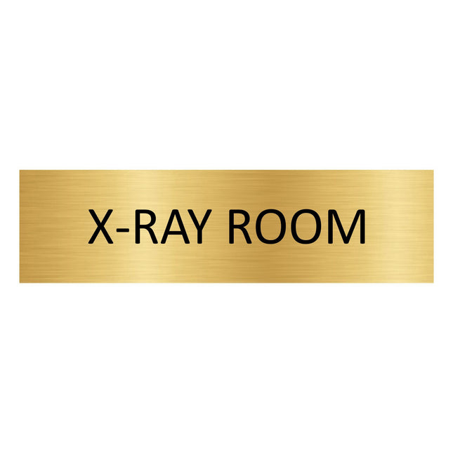 X-ray room gold door sign 165x45mm - 1 pc