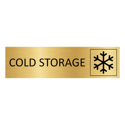 Cold storage gold door sign 165x45mm - 1 pc