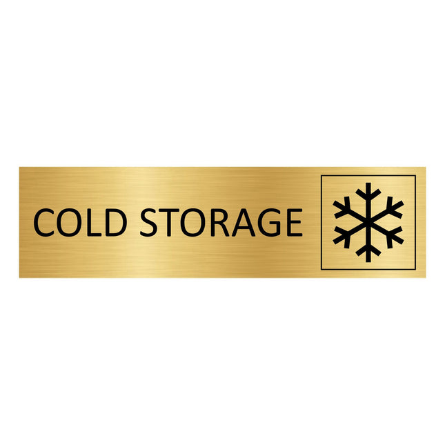 Cold storage gold door sign 165x45mm - 1 pc