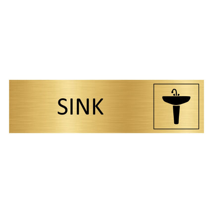 Sink gold door sign 165x45mm - 1 pc