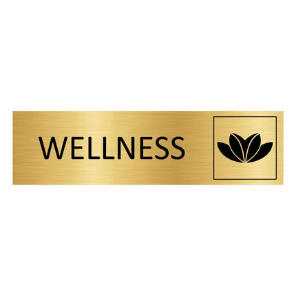 Wellness gold door sign 165x45mm - 1 pc