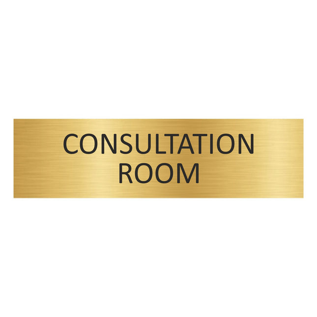 Consultation room gold door sign 165x45mm - 1 pc