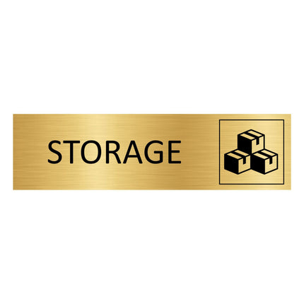 Storage gold door sign 165x45mm - 1 pc