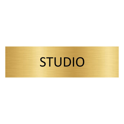 Studio gold door sign 165x45mm - 1 pc