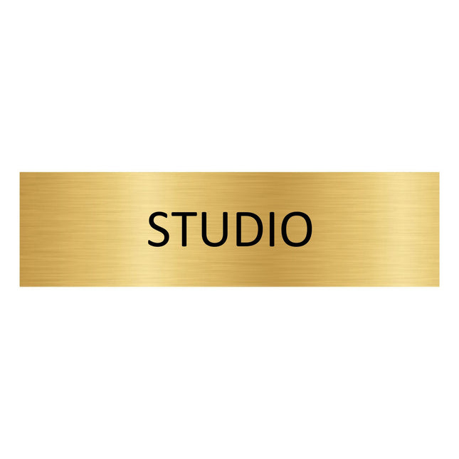 Studio gold door sign 165x45mm - 1 pc