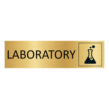 Laboratory gold door sign 165x45mm - 1 pc