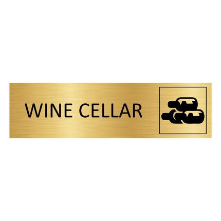 Wine cellar gold door sign 165x45mm - 1 pc