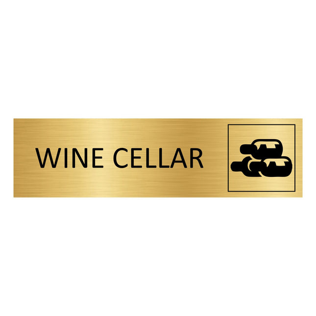 Wine cellar gold door sign 165x45mm - 1 pc
