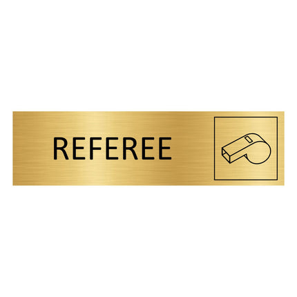 Referee gold door sign 165x45mm - 1 pc